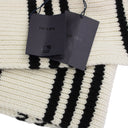 STRIPED CASHMERE SCARF BLACK/WHITE Scarf