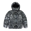 POLY SNAP OFF HOOD PUFFER JACKET HISHAM BW COLLAGE PRINT JET MULTI Black DOWN & PUFFER JACKETS