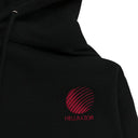 LOGO EMBROIDERED PULLOVER BLACK HOODIE