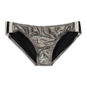 SIDE STRIPE SCOOP GUNMETAL BIKINIS