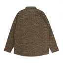 ALL OVER LEOPARD PRINT LONG SLEEVE BROWN SHIRT