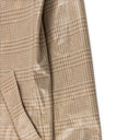 PLAID VINYL TAN TRENCH COAT