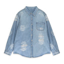 DISTRESSED DENIM SHIRT LIGHT