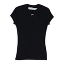 BASIC OFF FITTED SHORT SLEEVE BLACK T-SHIRT