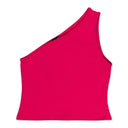 ONE SHOULDER RED TANK TOPS