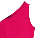 ONE SHOULDER RED TANK TOPS