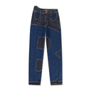 B- BLACK/BLUE STRAIGHT JEANS