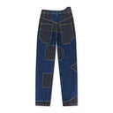 B- BLACK/BLUE STRAIGHT JEANS