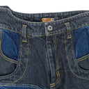 B- BLACK/BLUE STRAIGHT JEANS