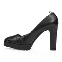 NEW PYTHON LEATHER DARK NAVY PUMPS & HEELS