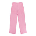 DYED AND BLEACHED MUSLIN PINK STRAIGHT PANTS