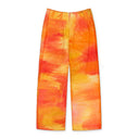 HAND PAINTED LINEN V ORANGE TROUSER
