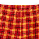 VELOUR PLAID BIKER RED SHORTS