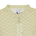 CHECKERED LOGO MESH LONG SLEEVE PINK/GREEN TOP