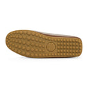 LEATHER METAL LOGO BROWN LOAFERS