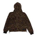 LEOPARD FLEECE POLAR BROWN HOODIE