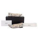 EXCLUSIVE PC PRINTED BALLET WHITE/BLACK FLATS