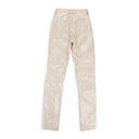 HIGH WAISTED VINYL BEIGE TROUSER