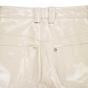 HIGH WAISTED VINYL BEIGE TROUSER