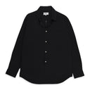 DOUBLE OPENING BLACK BUTTON-DOWN SHIRT