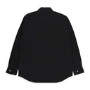 DOUBLE OPENING BLACK BUTTON-DOWN SHIRT
