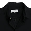 DOUBLE OPENING BLACK BUTTON-DOWN SHIRT