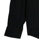 DOUBLE OPENING BLACK BUTTON-DOWN SHIRT