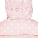 POLKA DOT PUFFER COAT PINK/WHITE DOWN PUFFER