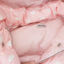 POLKA DOT PUFFER COAT PINK/WHITE DOWN PUFFER