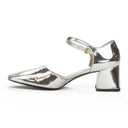 CROC MARY JANE SILVER PUMPS