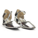 CROC MARY JANE SILVER PUMPS