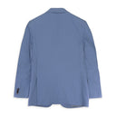 SINGLE BREASTED WOOL AND SILK BLUE SUIT