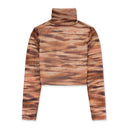 LONG SLEEVE BROWN TURTLENECK SWEATER