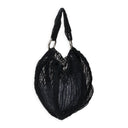 KNITTED SILK SCULPTURE BLACK BAG