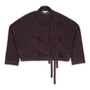 WOOL TIE KNOT BURGUNDY JACKET