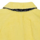 HOUNDSTOOTH TEXTURED REVERSIBLE MAC YELLOW COAT