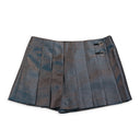 PLEATED BLUE MINI SKIRT