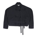 WOOL TIE KNOT BLACK JACKET