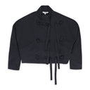 WOOL TIE KNOT BLACK JACKET