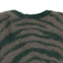 TIGER PATTERN MOHAIR KNIT CARDIGAN
