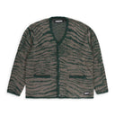 TIGER PATTERN MOHAIR KNIT CARDIGAN