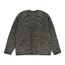 TIGER PATTERN MOHAIR KNIT CARDIGAN