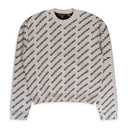 COTTON MINI LOGO ALL OVER KNIT BLACK/WHITE HOODIES