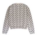 COTTON MINI LOGO ALL OVER KNIT BLACK/WHITE HOODIES