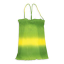 SLEEVELESS TOP WITH CROSSED BACK GREEN/YELLOW BLOUSE