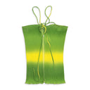 SLEEVELESS TOP WITH CROSSED BACK GREEN/YELLOW BLOUSE