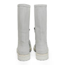 BIANCO WHITE ANKLE BOOTS