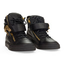 LONDON LINDOS VAGUE HI-TOP BLACK SNEAKERS