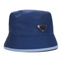 NYLON REVERSIBLE LOGO BLUE BUCKET HAT