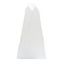 OVERLAPPING SEQUIN SLIP WHITE GOWN